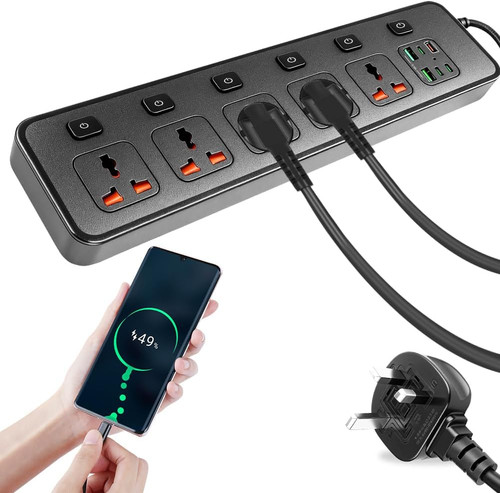 Extension lead with usb - with, 6