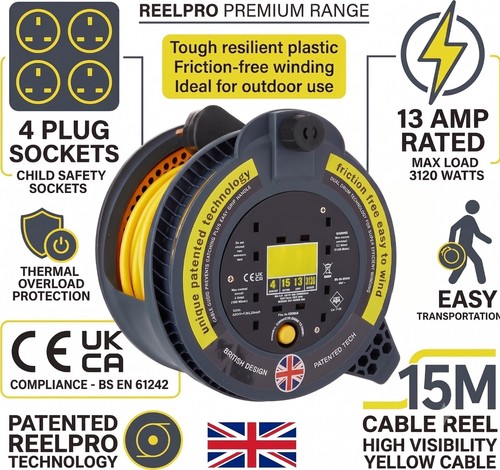 Smj 15m extension reel gang - 15m,