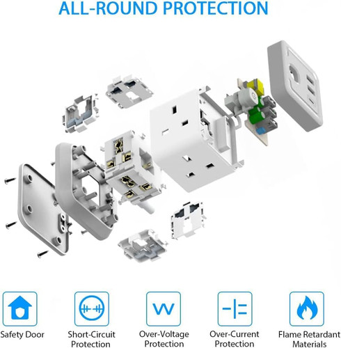 Extension lead cube - extension, usb